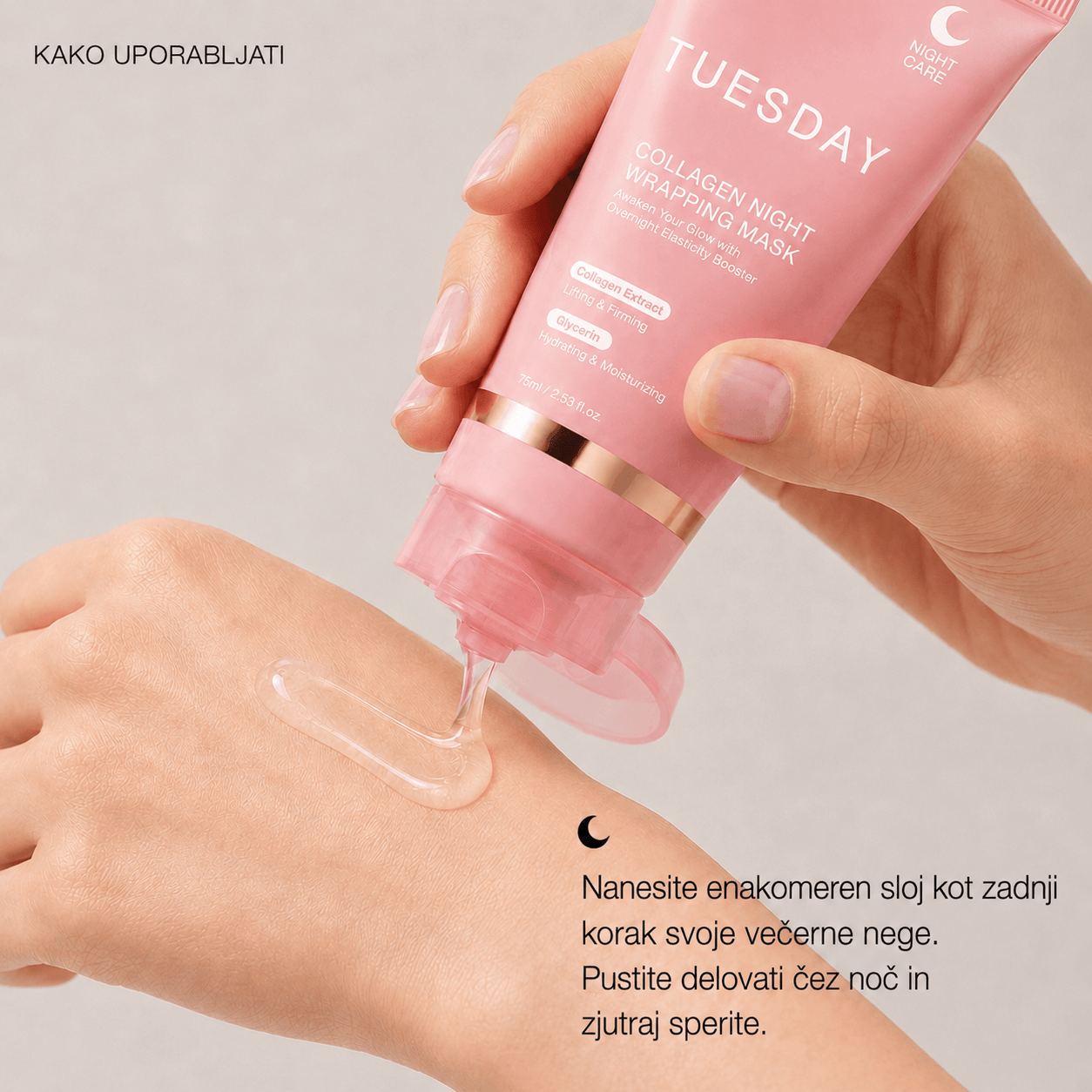 Nočna kolagenska maska GlowPeel™