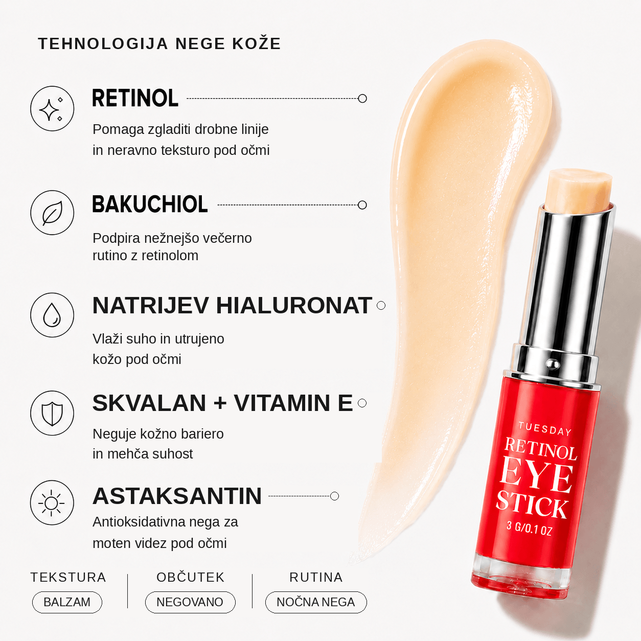GlowLift retinolni očesni stik